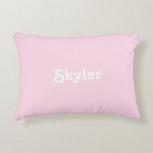 "cute" customise name - light pink accent pillow
