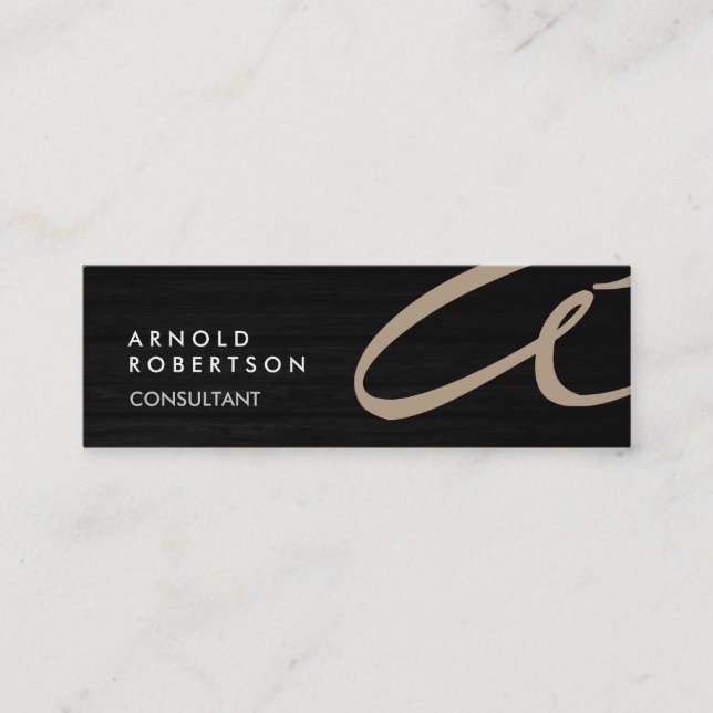 Cute Customise Text Grey Beige Trend Business Card (Front)