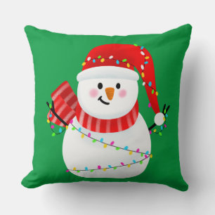 Cute Customised Christmas Penguin Kids Cushion