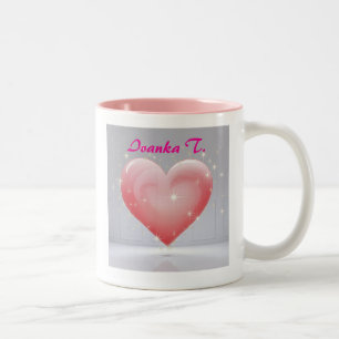 Cute Customised Name & photo for gift Two-Tone Coffee Mug