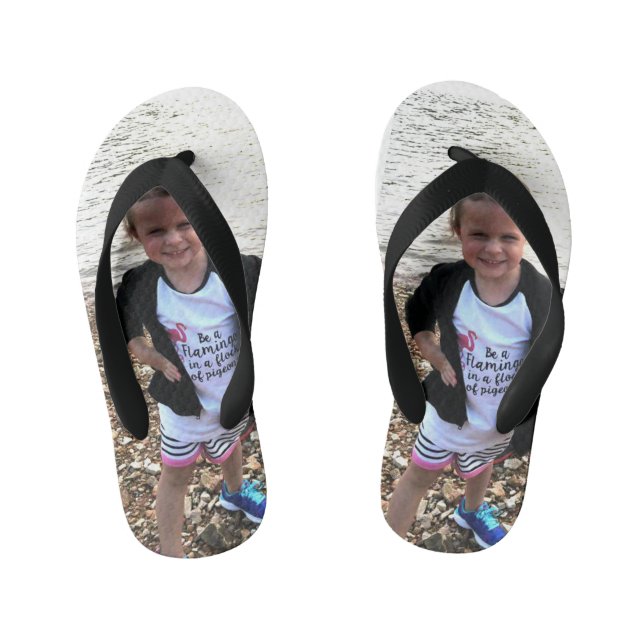 Cute Customised Photo Design Kid's Thongs (Footbed)