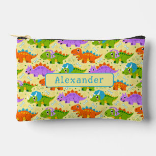 Cute CustomizableDinsosaur Print Binder Accessory Pouch