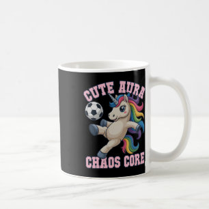 Cute Cute Aura Chaos Core Soccer Unicorn Win Women Coffee Mug