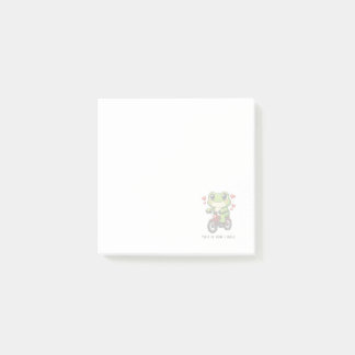 Cute Cycling Frog | Kawaii Frog Bicycle Art Post-it Notes
