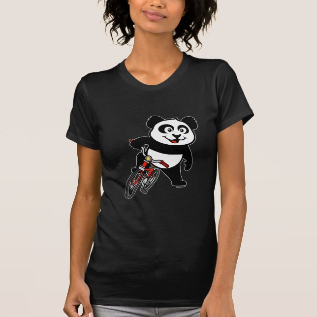 Cute Cycling Panda T-Shirt (Front)
