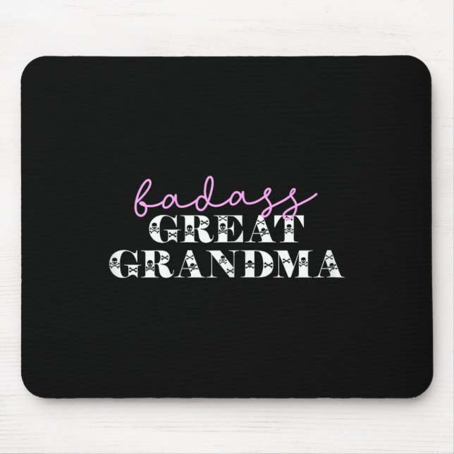 Cute D Great Grandma Funny Skulls  Mouse Pad (Front)