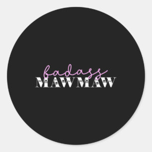 Cute D Mawmaw Funny Skulls Maw-maw Classic Round Sticker