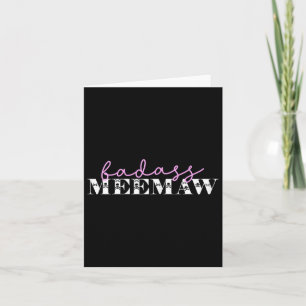 Cute D Meemaw Funny Skulls Mee-maw  Card