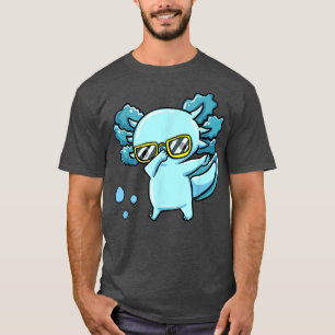 Cute Dabbing AolotlKids Boys Blue Aolotl T-Shirt