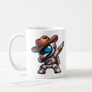 Cute Dabbing Astronaut Cowboy Space Halloween Coffee Mug