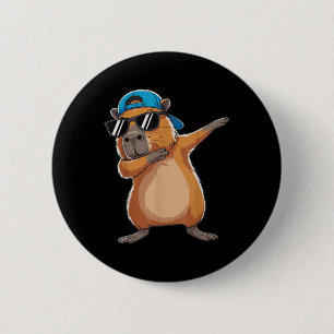 Cute Dabbing Capybara Boys Men Toddler Fun Capy Lo 6 Cm Round Badge