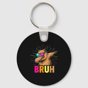 Cute Dabbing Capybara Funny Animal Meme Capy Lover Key Ring