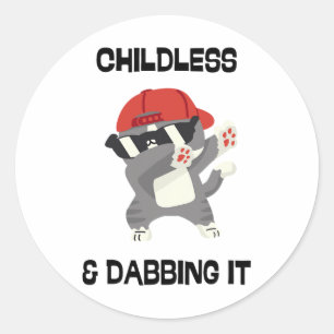 Cute Dabbing Cat For Childless Lady Harris Fan  Classic Round Sticker