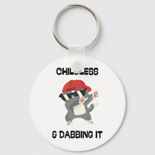 Cute Dabbing Cat For Childless Lady Harris Fan Key Ring