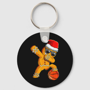 Cute Dabbing Christmas Gingerbread Cool Bysketbyll Key Ring