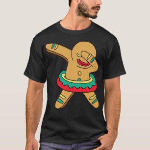 Cute Dabbing Christmas Gingerbread Man T-Shirt