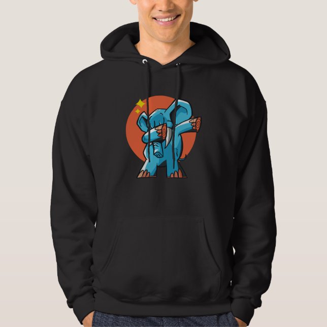 Cute Dabbing Elephant Hoodie (Front)