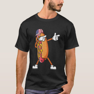 Cute Dabbing Hot Dog Design For Kids Men Women Dan T-Shirt