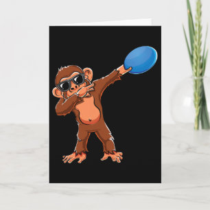 Cute Dabbing Monkey Lovers Dab Boys Girls Disc Gol Card