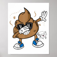 Cute Dabbing Poop Shirt - Funny Emoticon I Pooped 