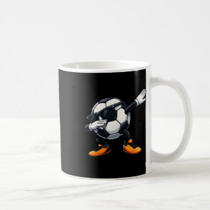 Cute Dabbing Sungles Footbyll Soccer Byll Cartoon Coffee Mug
