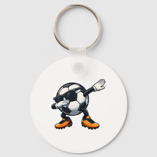 Cute Dabbing Sungles Footll Soccer Ll Cartoon Funn Key Ring