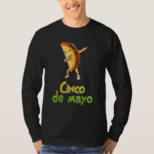 Cute Dabbing Taco Cinco De Mayo Mexican Party T-Shirt