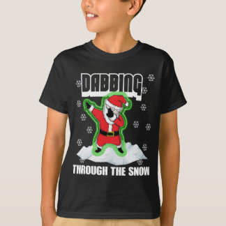 Cute DABBING THROUGH THE SNOW Ugly Sweater T-Shirt
