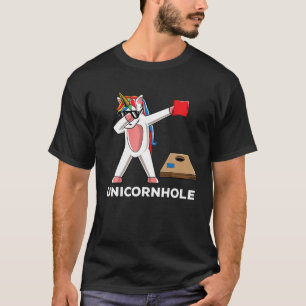 Cute Dabbing Unicorn Corn Hole Player Cornhole Tos T-Shirt