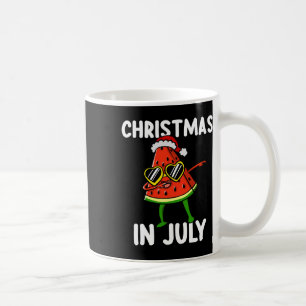 Cute Dabbing Watermelon Christmas In July Summer V Coffee Mug