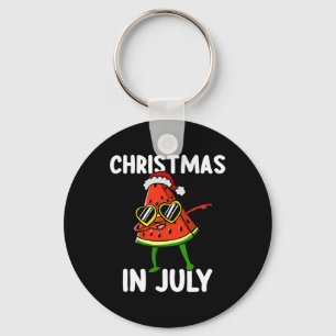 Cute Dabbing Watermelon Christmas In July Summer V Key Ring