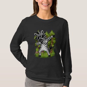 Cute Dabbing Zebra Funny Zebra Dance Animal T-Shirt