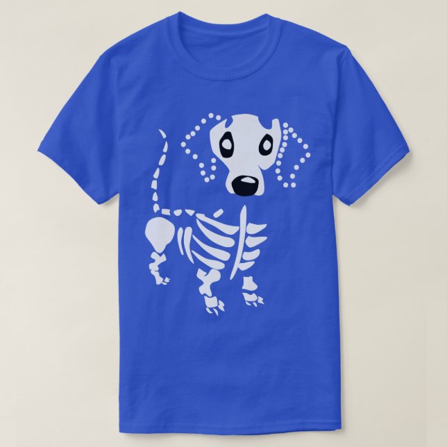 Cute Dachshund Bone Skeleton Dachshund Wiener Dog  T-Shirt (Design Front)