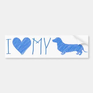 Cute Dachshund Bumper Sticker