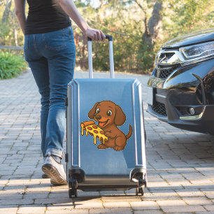 Cute Dachshund cartoon pizza pizza lover dog