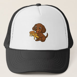 Cute Dachshund cartoon pizza pizza lover dog Trucker Hat