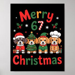 Cute Dachshund Christmas Design Funny Holiday Dog  Poster