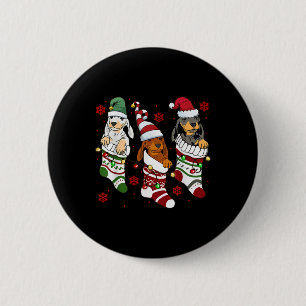 Cute Dachshund Christmas Dog Lover Mum Dad Women M 6 Cm Round Badge