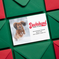 Cute Dachshund Dog Christmas Picture Custom Photo