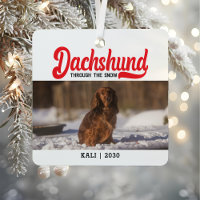 Cute Dachshund Dog Christmas Picture Custom Photo