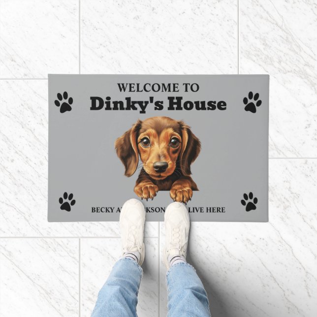 Cute Dachshund Dog Doormat (Indoor)
