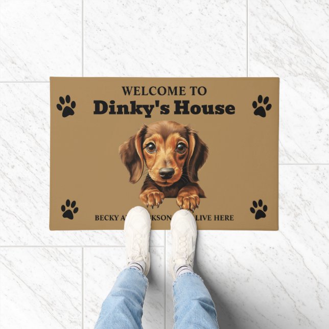 Cute Dachshund Dog Doormat (Indoor)