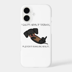 Cute Dachshund Dog Funny Black and Tan Puppy