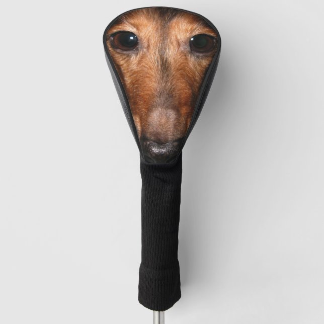Cute Dachshund Dog Golf Head Cover (Front)