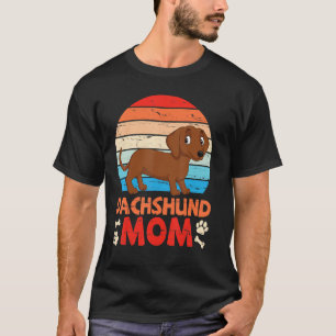 Cute Dachshund Dog Mum Happy Mother Mummy Mama Son T-Shirt