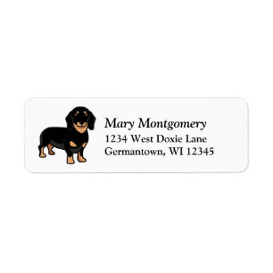 Cute Dachshund Dog Return Address Label