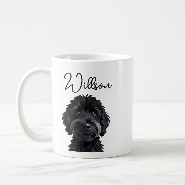 Cute Dachshund Dog Watercolor Coffee Mug (Left)