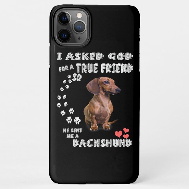 Cute Dachshund Doxie Girl Gifts Dachshund Mum iPhone Case (Back)
