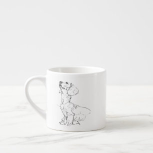 Cute Dachshund Drawing, Dog Mom Coffee Mug