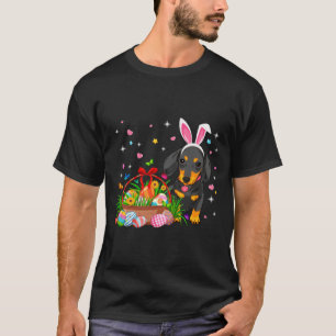 Cute Dachshund Easter Day Bunny Eggs T-Shirt